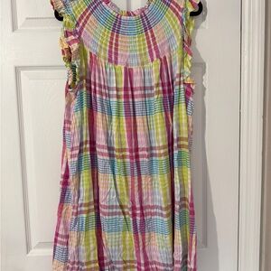 Colorful Plaid Womens Dress